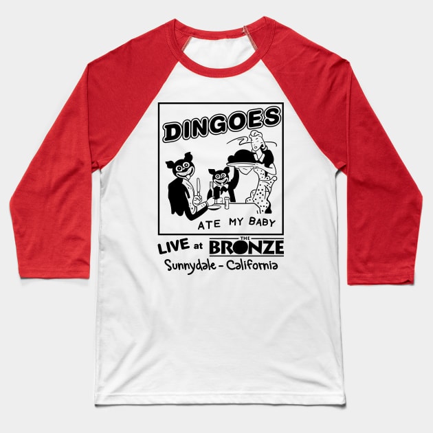 Dingoes Ate My Baby Baseball T-Shirt by Meta Cortex